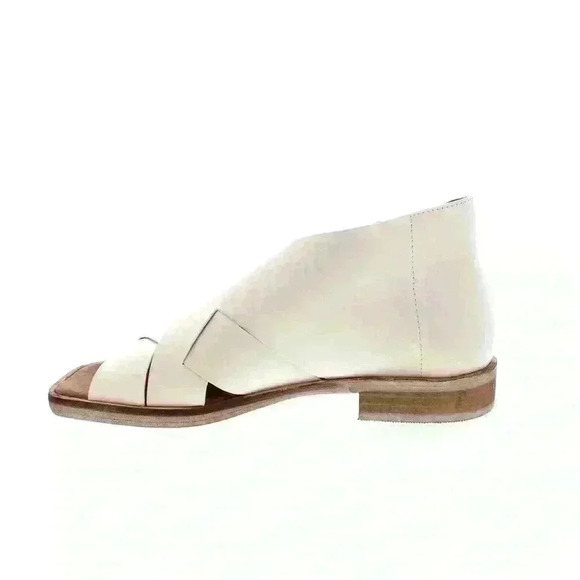 NWOT FREE PEOPLE women’s Sun Valley open toe stacked heel white Sandal sz EU 40 - Picture 2 of 12